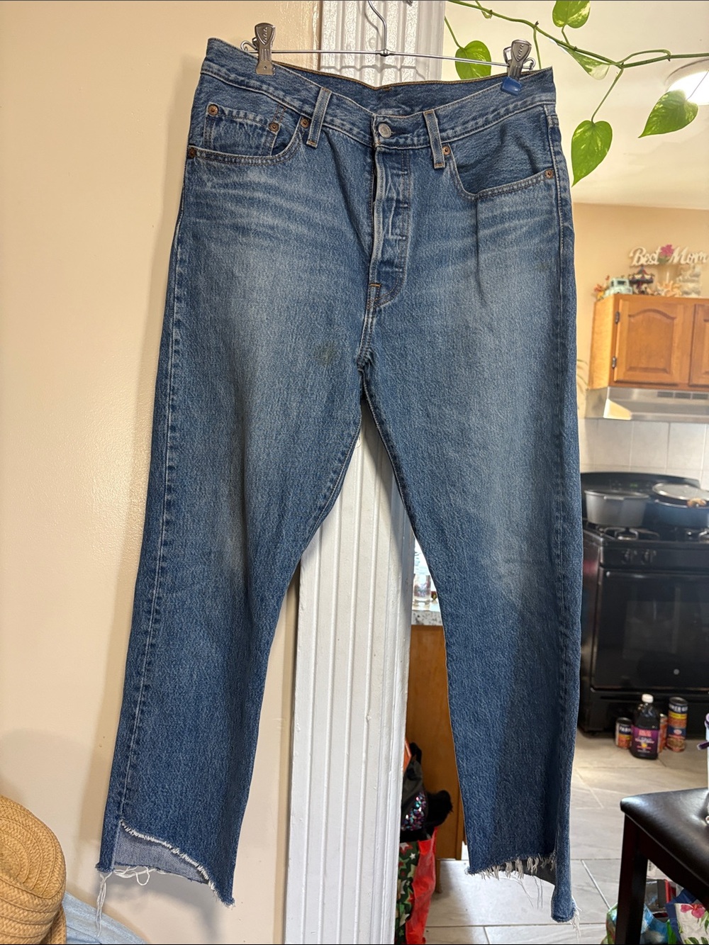 Levi's Straight-Leg Jeans in Medium Blue Denim